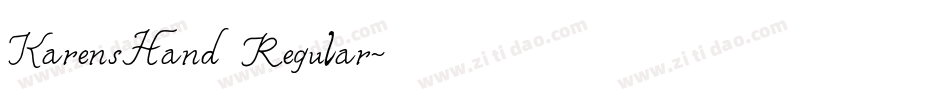 KarensHand Regular字体转换